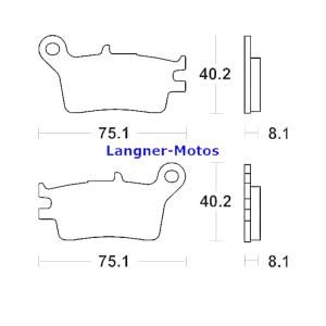 Bremsbeläge Typ FA629 Semi-Metall Motorrad