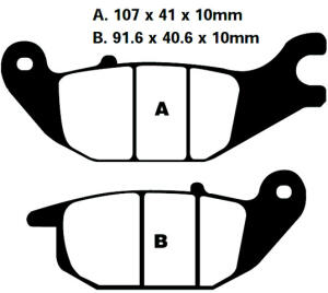 Bremsbeläge Typ FA343 Semi-Metall Motorrad