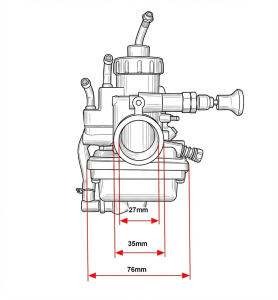 Carburetor for Yamaha DT125/DT125R/DT180/DT200/DT230/TZR125