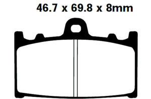 Bremsbeläge Typ FA158 Semi-Metall Motorrad