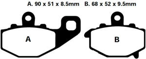Brake pads type FA192 semi-metal motorcycles
