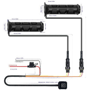 Heizgriffe mit Daumenheizung Quad ATV Griffheizung 3 Heizstufen
