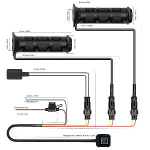 Heizgriffe für Quad ATV Griffheizung mit Daumenheizung