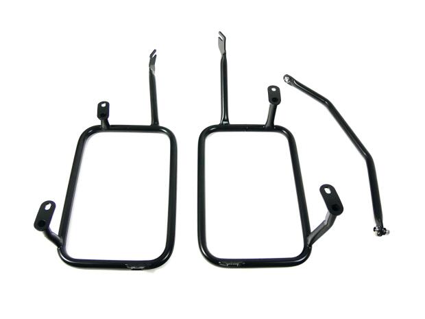 Pannier rack side case for BMW R1200GS / Adventure stainless steel black B-stock