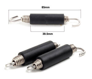 4 Set Auspuff Zubehör Federn mit Gummimantel lang