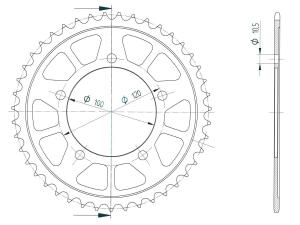 DID Kettensatz für Aprilia RS 660 ABS 2021-2023 Z.17/47 X-Ring VX3 Niet-&Clipschloss