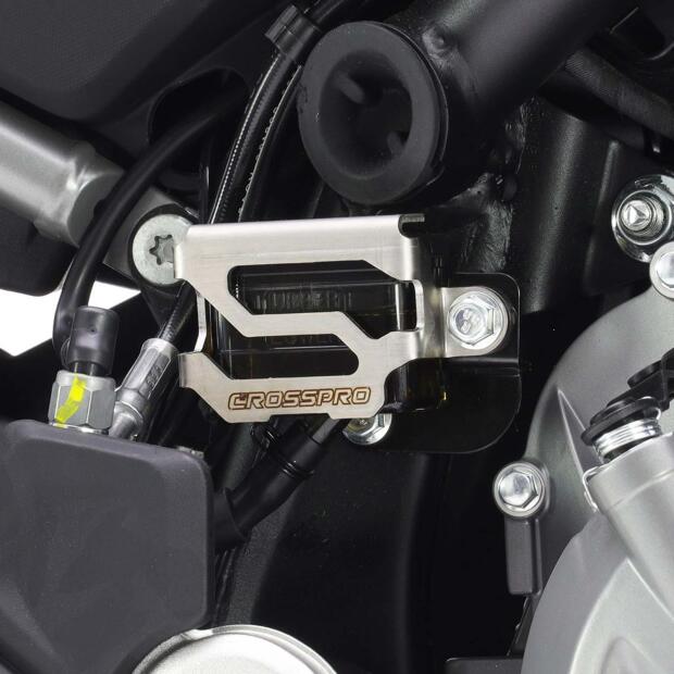 Bremsflüssigkeitsbehälter Schutz für CF Moto MT 450 Bj. 24 gebürstet