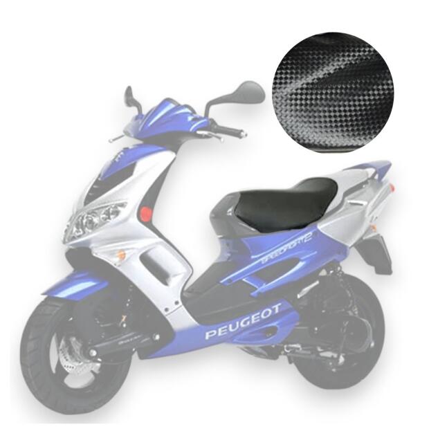 Sitzbezug Carbon Design in schwarz für Peugeot Speedfight (2000-09) Sitzbankbezug