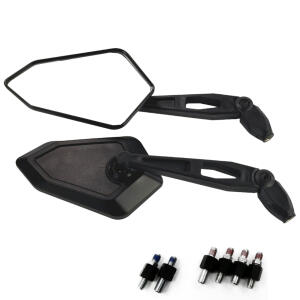 Spiegel Set Paar Spiegelset für Roller Motorrad Quad universal M8 M10 Gewinde