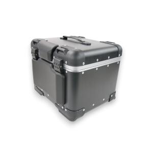Motorradkoffer Alu Schwarz 40 Liter Topcase mit Halterplatte universal