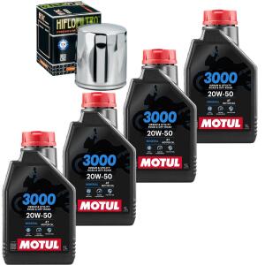 Ölwechsel Set für Harley Davidson V- Rod 1130 1180 1250 Motul 20W50 Ölfilter HF171C
