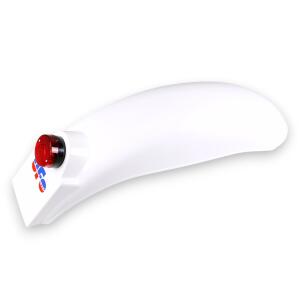 Rear fender white with round taillight for retro offroad...