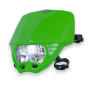 UFO Lampenmaske mit Scheinwerfer Universal  für Enduro Motorrad Grün