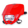 Headlight with Mask for Enduro Motorcycle Universal red Lamp Mask