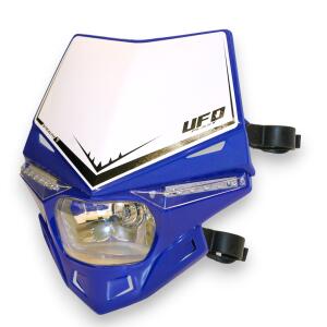 UFO Scheinwerfer mit blaue Maske für Enduro...