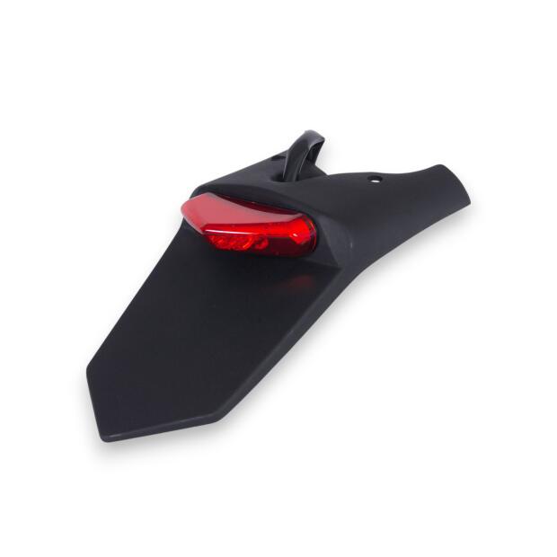 Universal mudguard with 12 V LED rear/brake light for off-road motorcycle