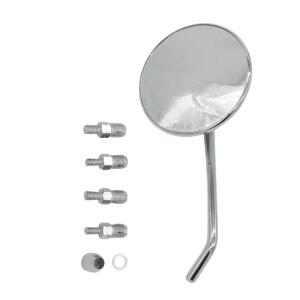 Chrom Rückspiegel links klassisch kurz M8 M10x1.25SX