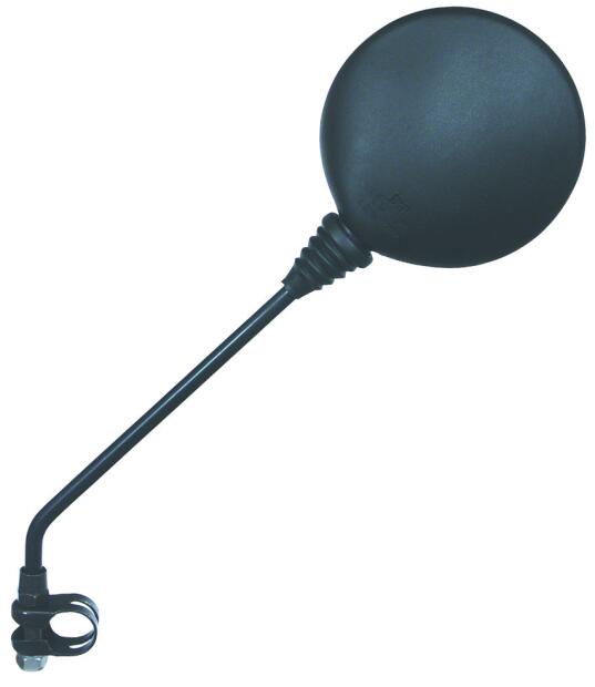 Spiegel mit Schelle schwarz E-geprüft links & rechts passend