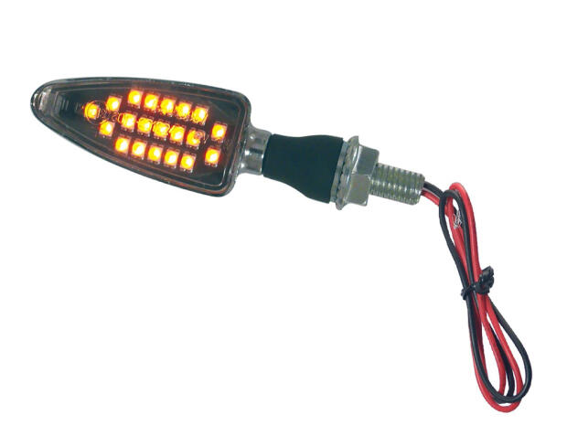 Micro Turn Signals Pair Chrome Aluminium 21W E-Approved