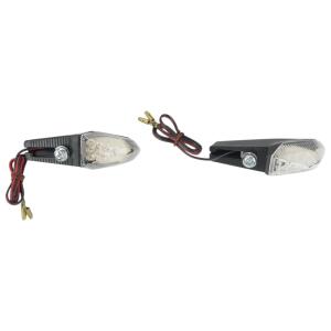 Blinker Mikro LED Paar schwarz E-geprüft für Kennzeichenmontage