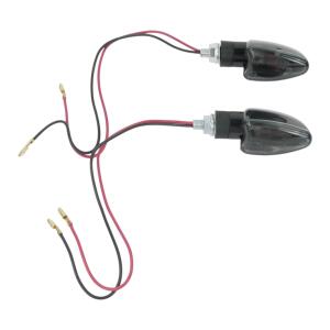 Blinker Paar schwarz getönt E-geprüft universell Motorrad Quad ATV Roller