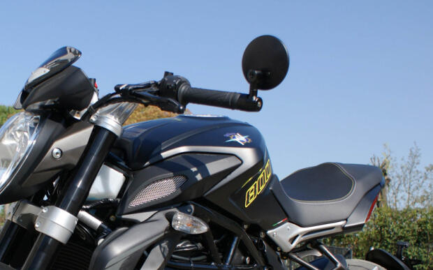 Lenkerendenspiegel schwarz E-geprüft Aluminium RH/LH