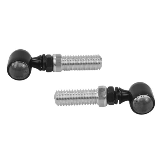 Micro-LED-Blinker Paar CNC Alu M5/M8-Gewinde ECE-Zulassung