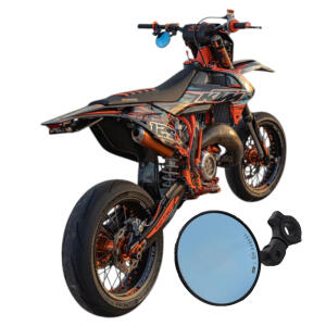 Handlebar mirror universal L/R for Supermoto 22–28...