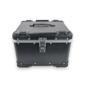 Motorradkoffer Alu Schwarz 50 Liter mitTopcase Halterplatte universal