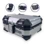Topcase Pro3 Alu Silber 22 Liter Motorradkoffer mit Halterplatte universal