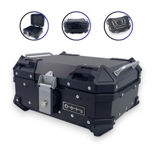 Topcase Pro3 Aluminum Black 22-Liter Motorcycle Case with Universal Mounting Plate