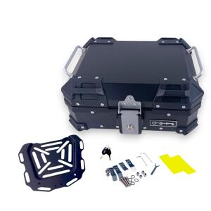 Topcase Pro3 Aluminum Black 22-Liter Motorcycle Case with Universal Mounting Plate