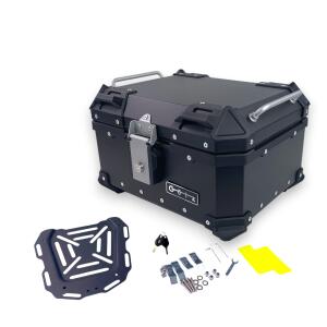 Motorradkoffer Pro3 Alu 35 L Schwarz & Universal Topcase Halterung