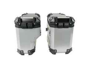 Side Case alu asymetrisch 38 & 30 Liter for motorcycle Silver