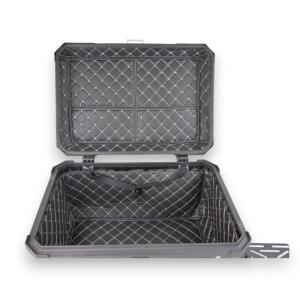 Motorradkoffer Alu Schwarz 65 Liter & Topcase Träger universal