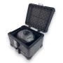 Alukoffer Pro3 rund Schwarz 45 Liter mit universal Topcase Träger für Motorrad/ Quad/ Roller