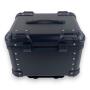Alukoffer Pro3 rund Schwarz 45 Liter mit universal Topcase Träger für Motorrad/ Quad/ Roller