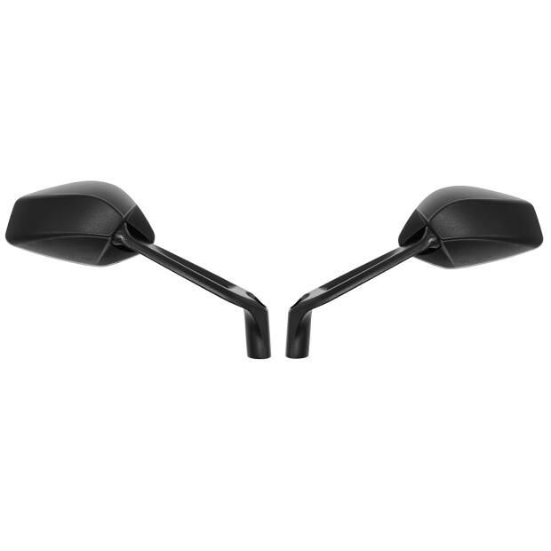 Universalspiegel Paar DX KRK schwarz mit CNC-Stange