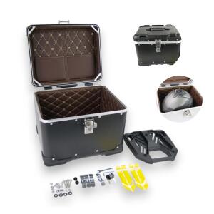 Motorradkoffer Alu Schwarz 46 Liter Topcase mit...