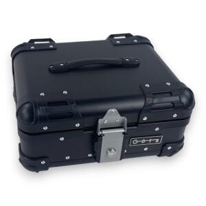 Topcase Pro3 rund Motorradkoffer Schwarz 22 L mit Träger universal