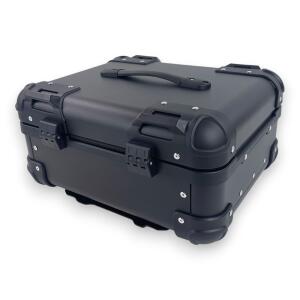 Topcase Pro3 rund Motorradkoffer Schwarz 22 L mit Träger universal