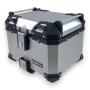 Motorradkoffer Pro3 Alu 45 L silber & Universal Topcase Halterung