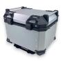 Motorradkoffer Pro3 Alu 45 L silber & Universal Topcase Halterung