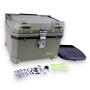Motorradkoffer 45 Liter Topcase mit Halterplatte universal Armeegrün