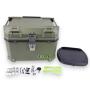 Motorradkoffer 45 Liter Topcase mit Halterplatte universal Armeegrün