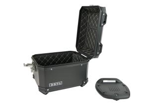 Motorrad Alukoffer Schwarz 35 Liter mit universal träger