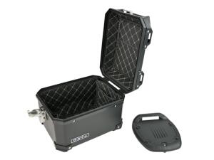 Motorrad Alukoffer Schwarz 35 Liter mit universal träger