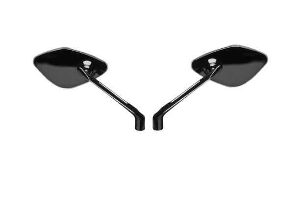 CNC Motorcycle Mirrors Pair Aluminum Convex Glass E-Approved