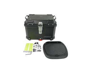 Motorcycle Top Case alu 45L black with Quick Release & Mount
