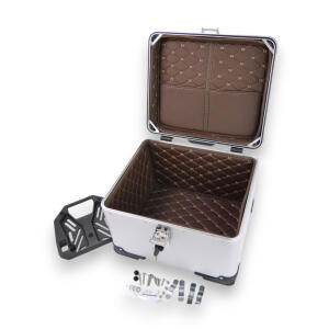 Topcase alu silver 50 litres with mounting plate universal